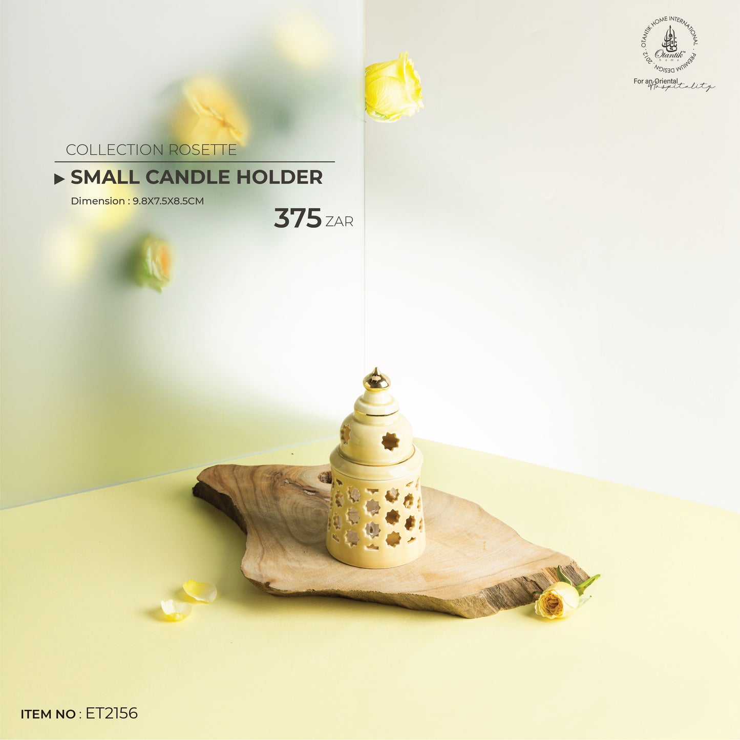 Small electronic Candle From Rosette - Ivory