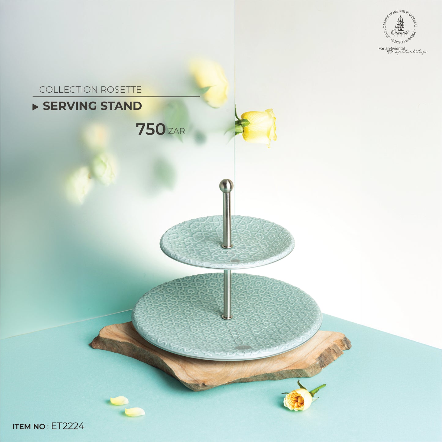 Serving Stand From Rosette - Blue